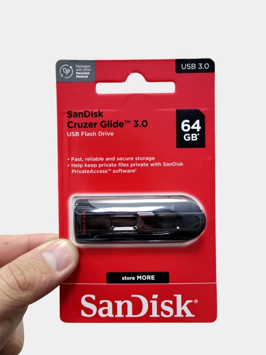 USB накопитель Sandisk Cruzer Glide 3.0 16/32/64/128/256ГБ 100МБ/с, подходит для свадеб ORG