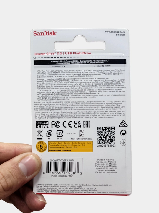 USB накопитель Sandisk Cruzer Glide 3.0 16/32/64/128/256ГБ 100МБ/с, подходит для свадеб ORG