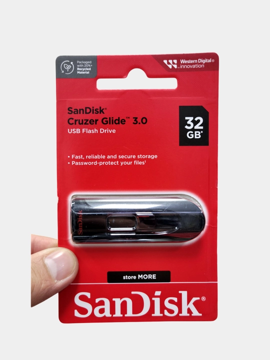 USB накопитель Sandisk Cruzer Glide 3.0 16/32/64/128/256ГБ 100МБ/с, подходит для свадеб ORG