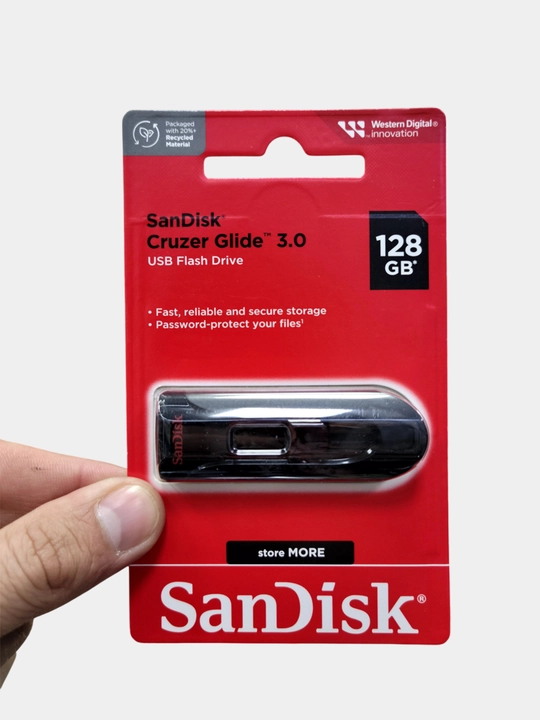 USB накопитель Sandisk Cruzer Glide 3.0 16/32/64/128/256ГБ 100МБ/с, подходит для свадеб ORG