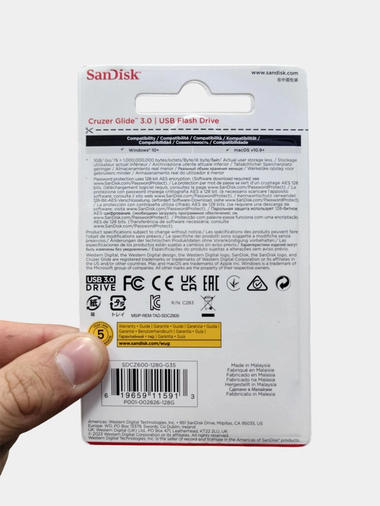 USB накопитель Sandisk Cruzer Glide 3.0 16/32/64/128/256ГБ 100МБ/с, подходит для свадеб ORG