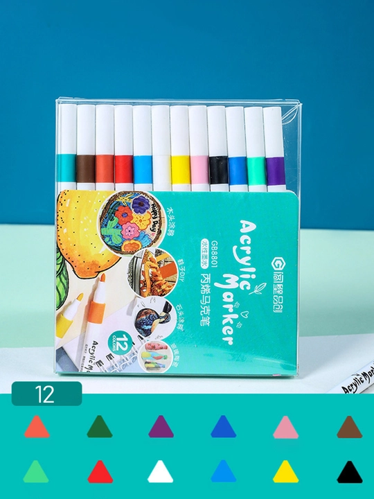 Akril DIY markerlari, flomasterlar, 12 - 48 ta rang