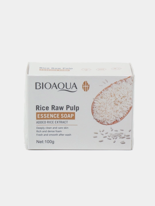 Oqartiruvchi sovun BIOAQUA, guruch ektrakti bilan, yuz va tana uchun, 100 g - 