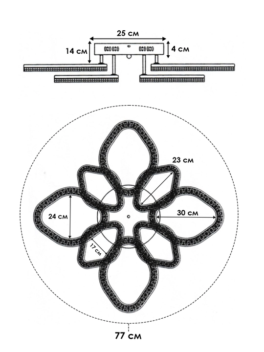 LED shift qandil, pultli yorug‘lik diodli qandil, 3 rejimli, kristalli, oshxona uchun