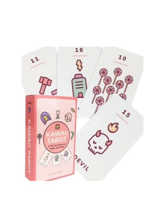 Таро Kawaii , электр.инструкция русс/узб, 78 карт, на английском языке, 6*10 см