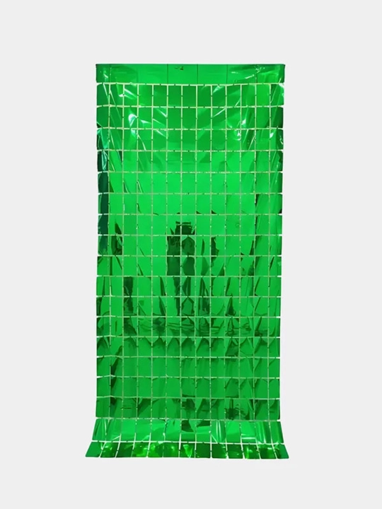 Folga materialidan katta kvadrat pardalar, tugilgan kun va dekoratsiyasi fotozonai 2x1 m