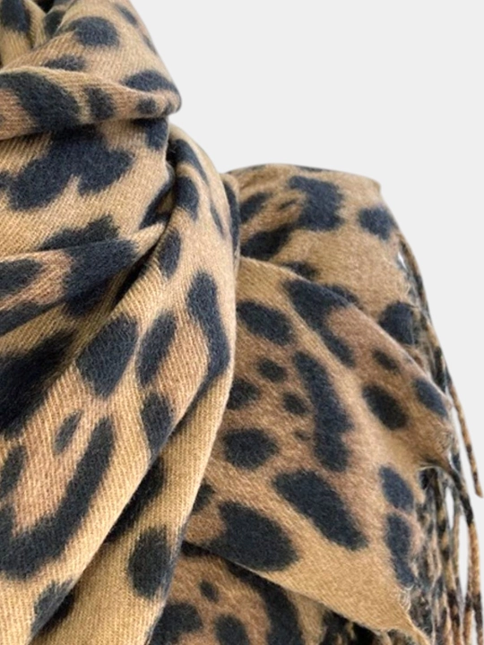 Ayollar uchun issiq kashmir leopard sharf, qalinlashgan, kuz-qish, 3 rang, 70*180 sm