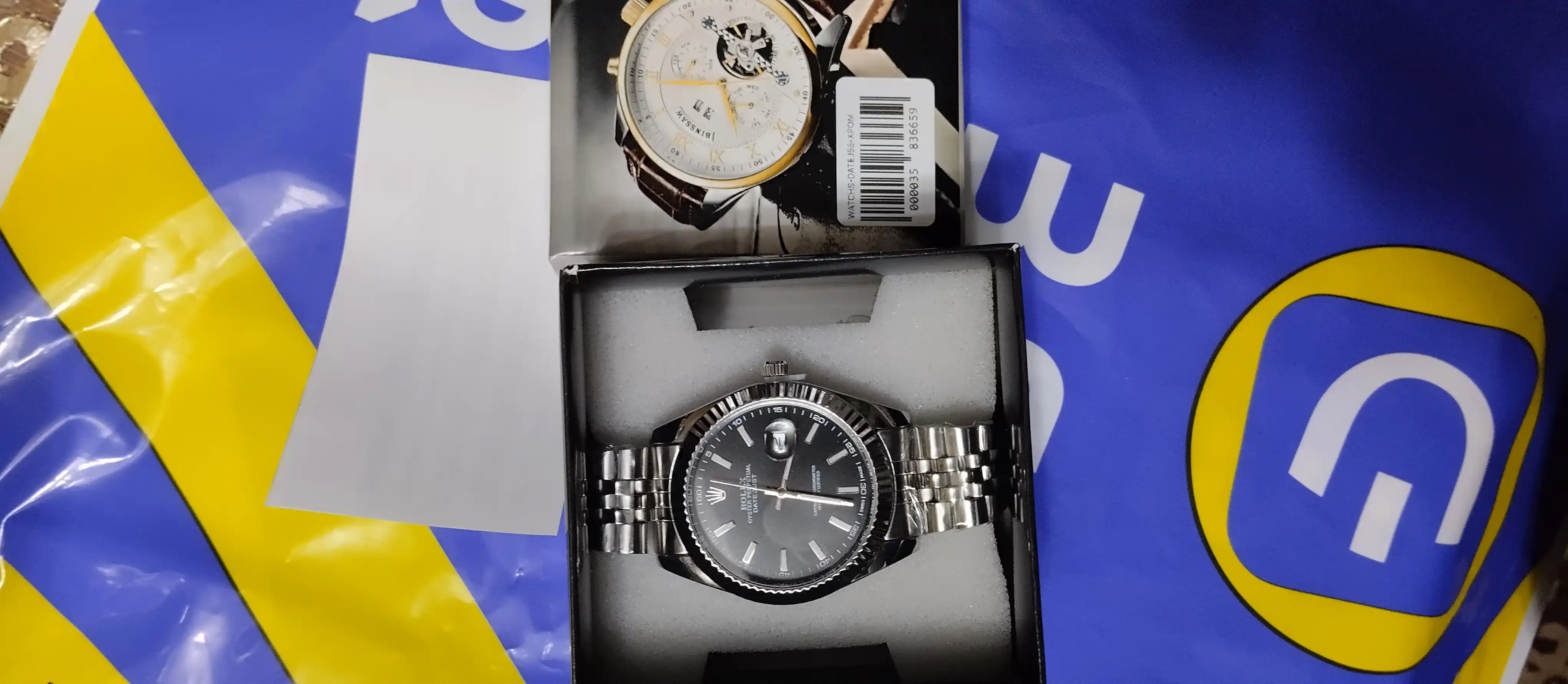 Erkaklar qo'l soati Datejust, kvarts mexanizmli, sovg'a qutisida