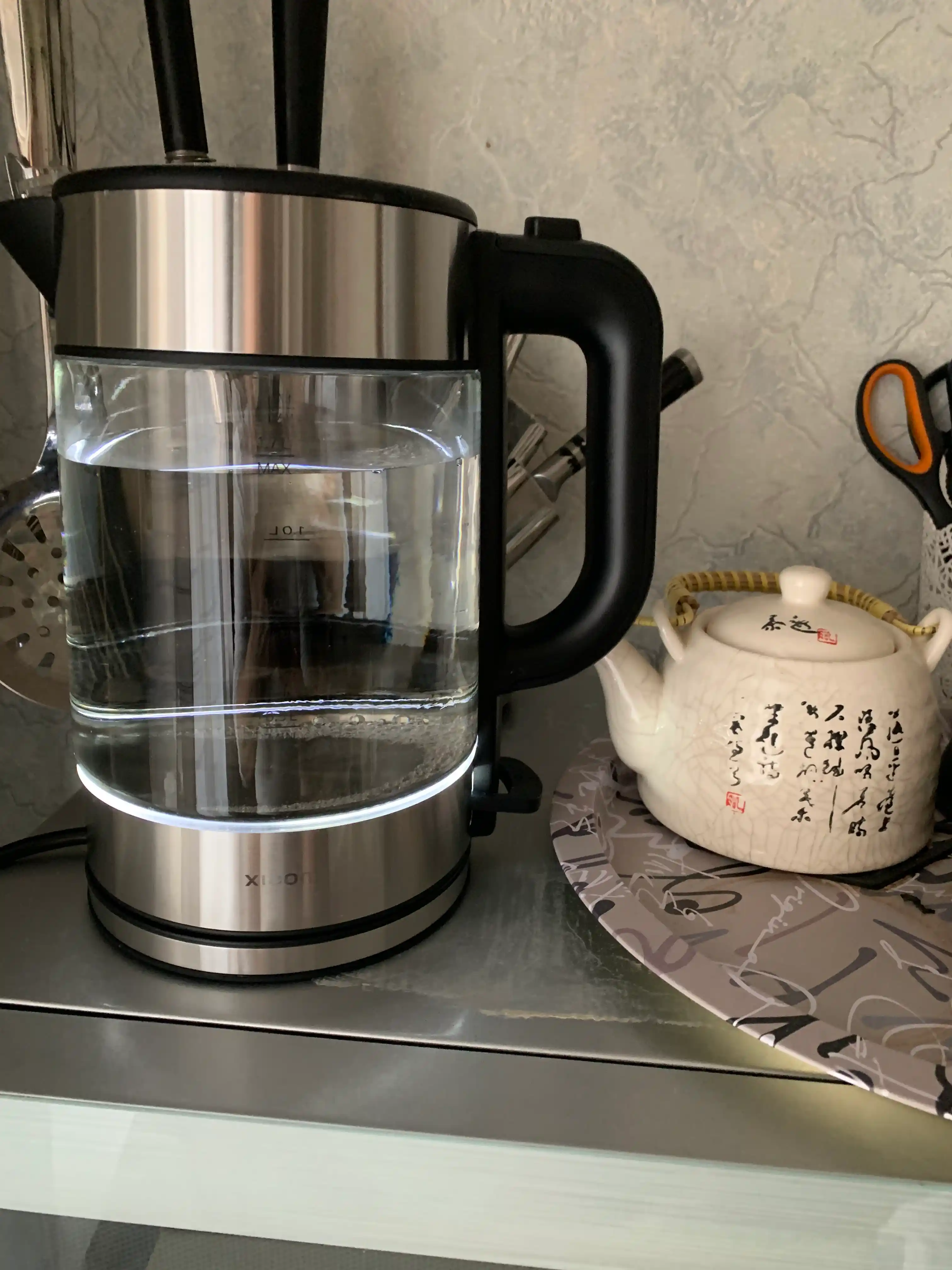 Elektr choynak Xiaomi Mi Electric Glass Kettle, avtomatik ochirish bilan, 1.7 litr