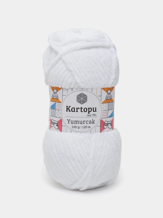 Kartopu Yumurcak, 100% полиэстер, 100 гр, 120 м, плюшевая пряжа, для вязания