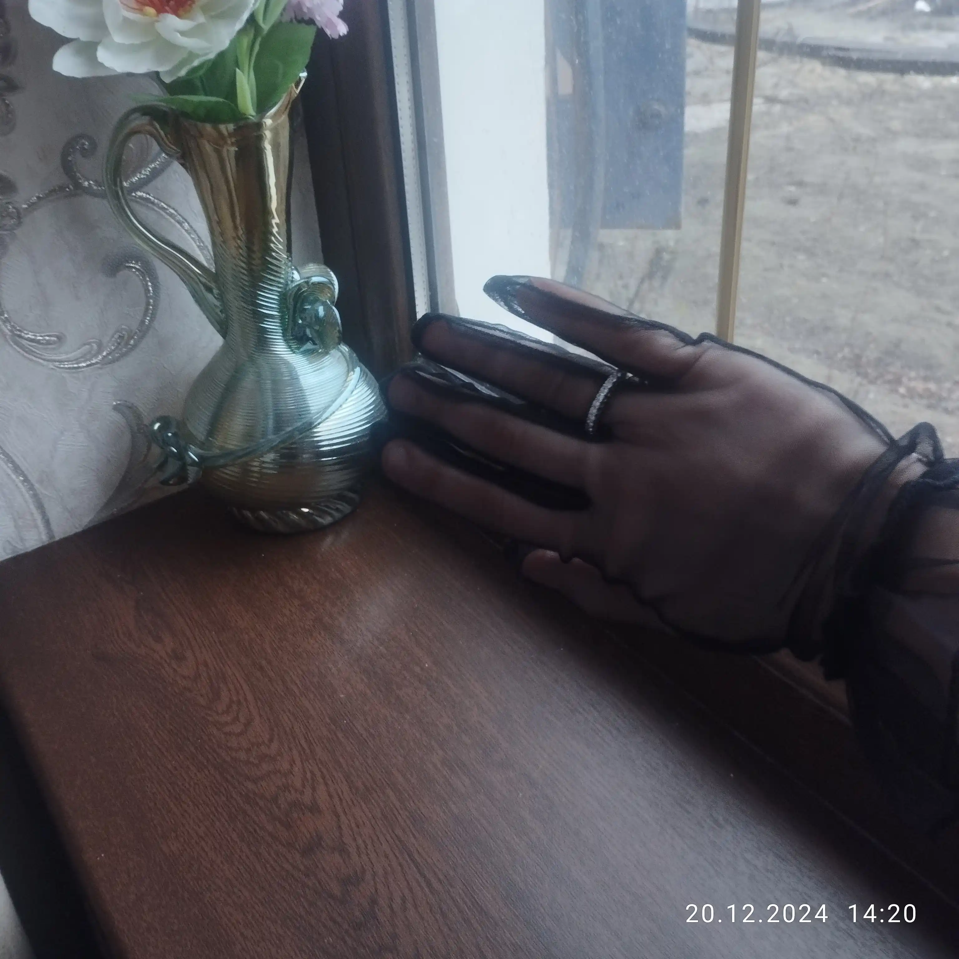 Прозрачные женские перчатки, сетчатые короткие свадебные