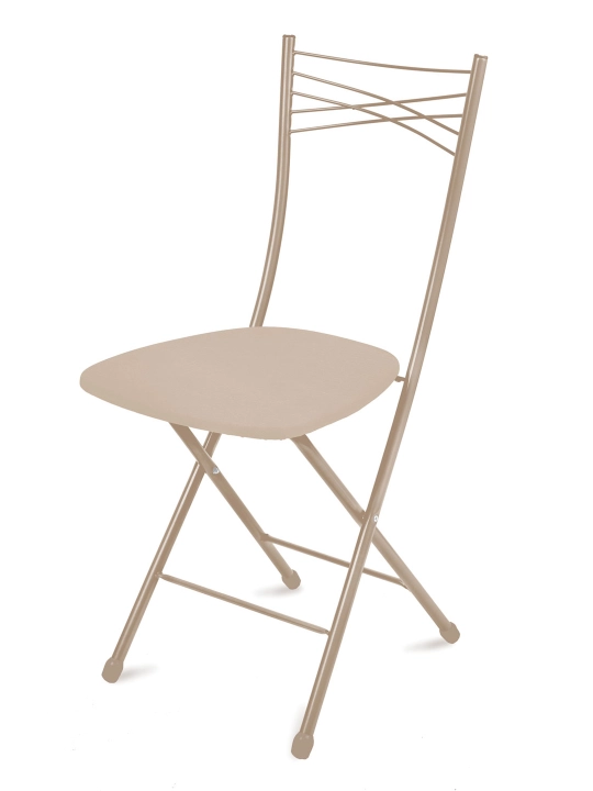 Yigiladigan stul Nika, yumshoq orindiq, metall karkas, ergonomik suyanchiq, 100 kg gacha