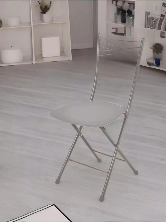 Yigiladigan stul Nika, yumshoq orindiq, metall karkas, ergonomik suyanchiq, 100 kg gacha
