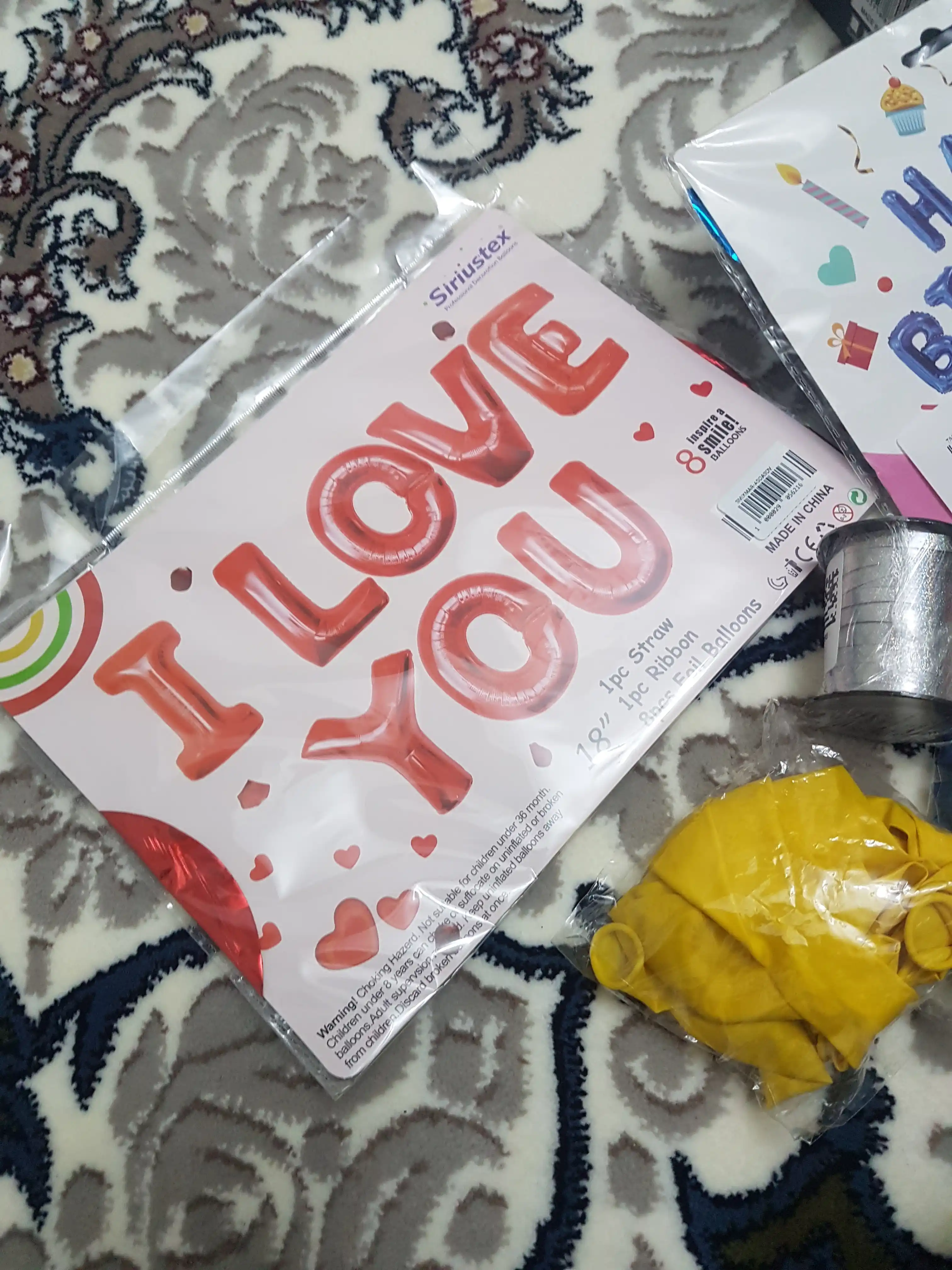 Воздушный шар с надписью "I Love You"