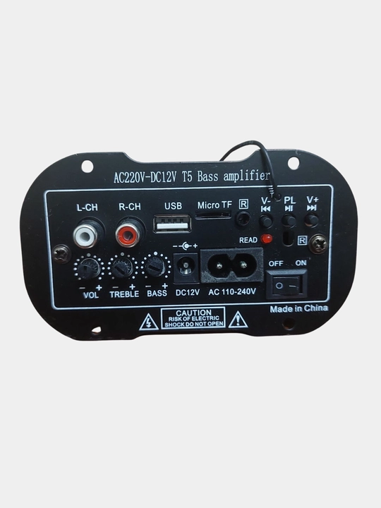 HI-FI BASS — Bluetooth усилитель 1.1 канала, USB, TF, AUX, FM, питание 12В/220В, 30Вт