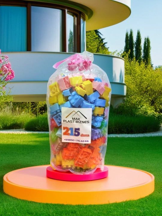 Конструктор с мешком, 215 деталей - 