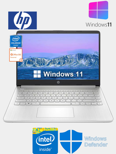 Ноутбук HP, N4120, 4 / 8 ГБ DDR4, 256 GB SSD, 15.6" Intel UHD Graphics, Wi-Fi