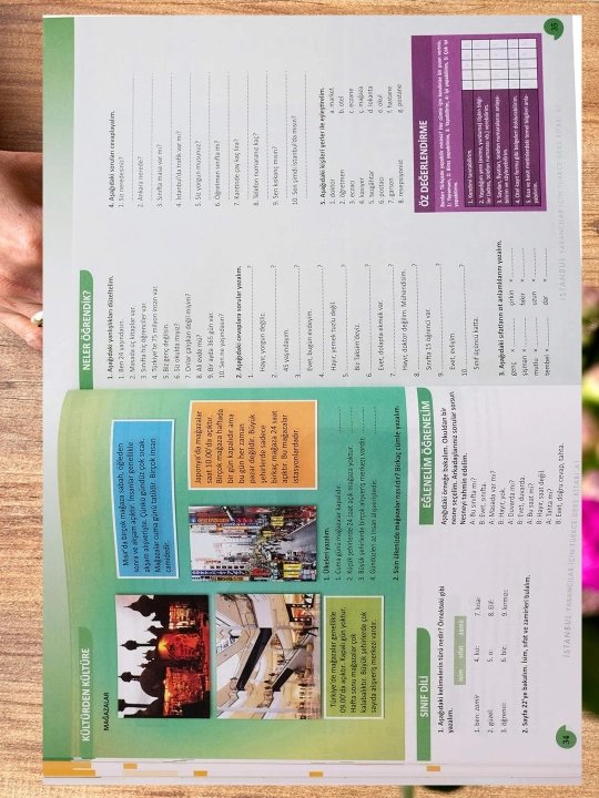 Istanbul A1 Turkish Language Course Book Set Beginner Level with Workbook
