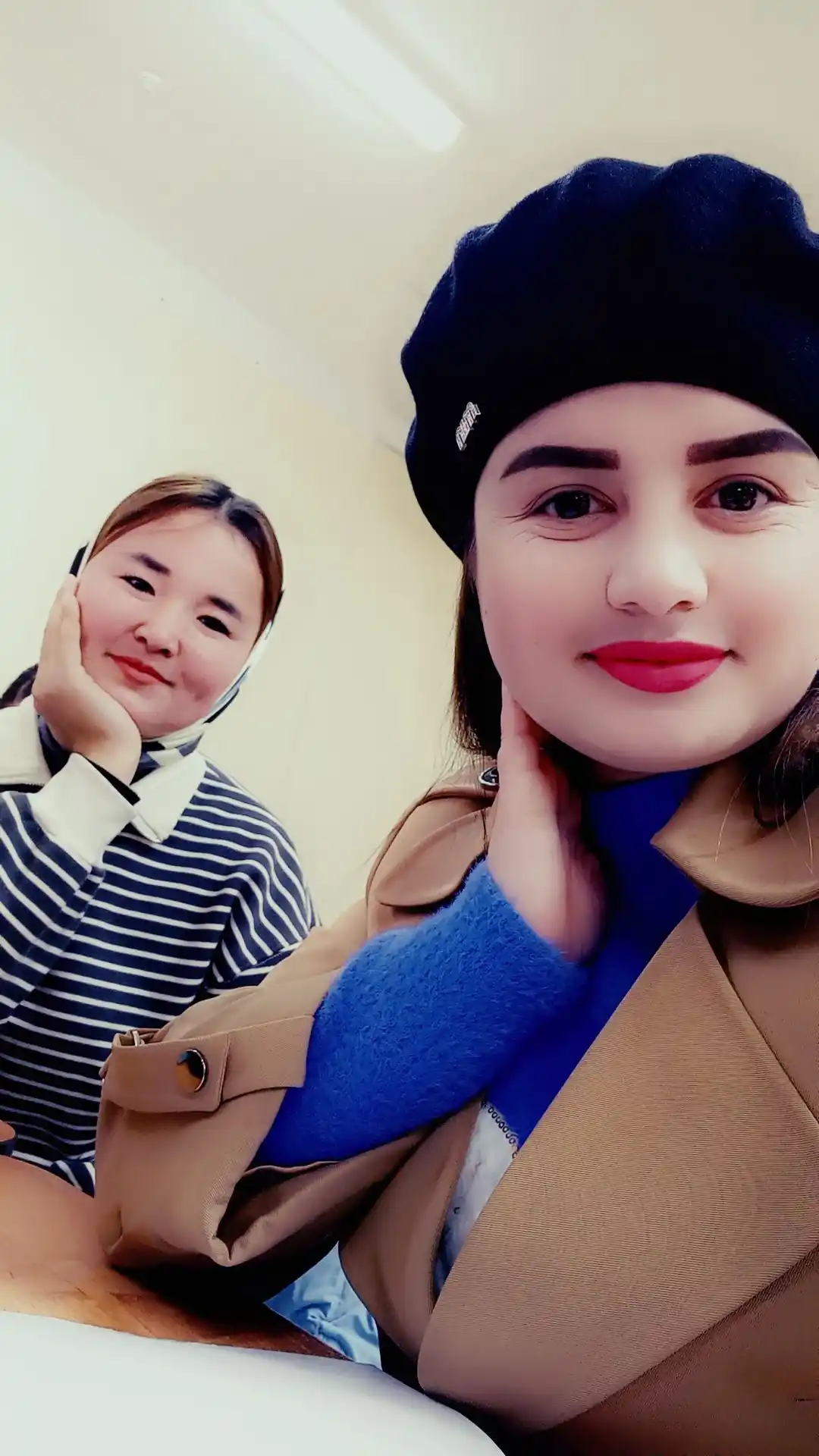 Ayollar va qizlar uchun beret, klassik toʻqilgan shapka, kuz qish mavsum bosh kiyimi