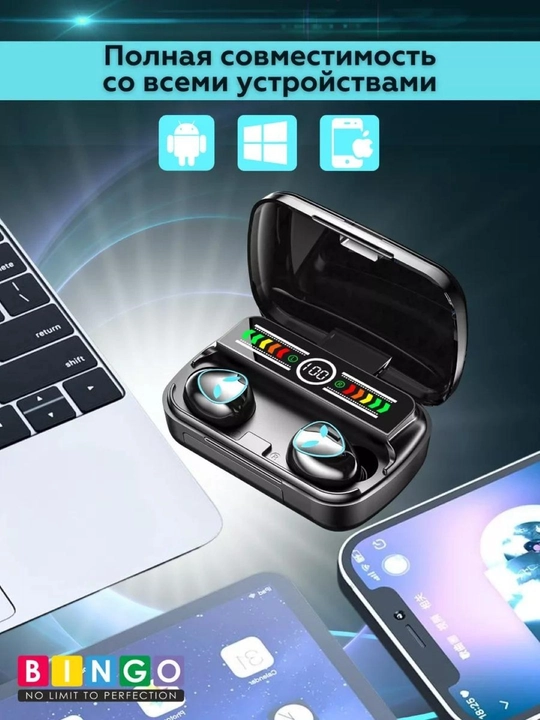 M10, M19, M20, M90 Powerbank 3500 mA/soat va Bluetooth 5.3 simsiz quloqchinlar