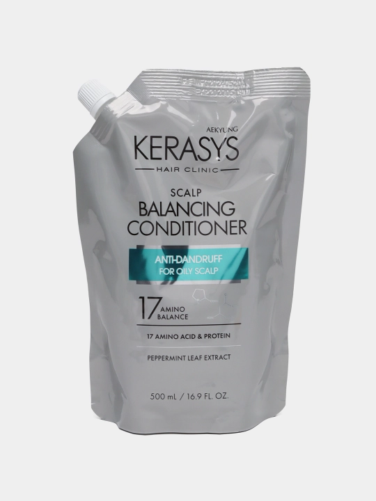Шампунь для жирных волос, против перхоти, с кератином, KERASYS Scalp Balancing, Корея.