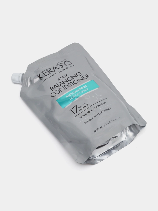 Шампунь для жирных волос, против перхоти, с кератином, KERASYS Scalp Balancing, Корея.