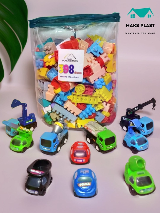 Конструктор с набором игрушек, 398 шт - 