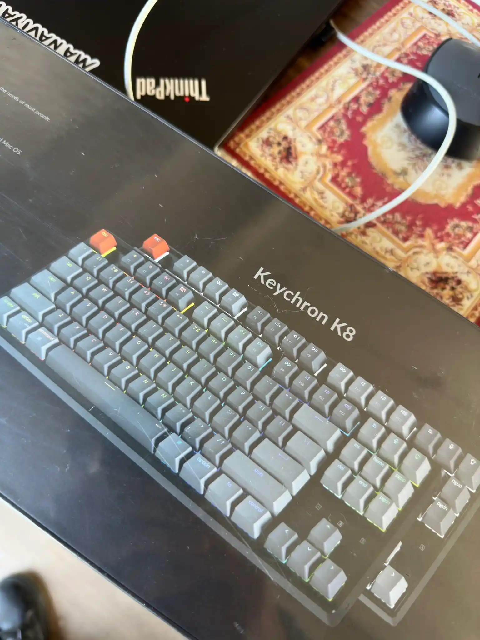 Keychron K8 RGB HotSwappable simsiz oyin mexanik klaviaturasi K8J1