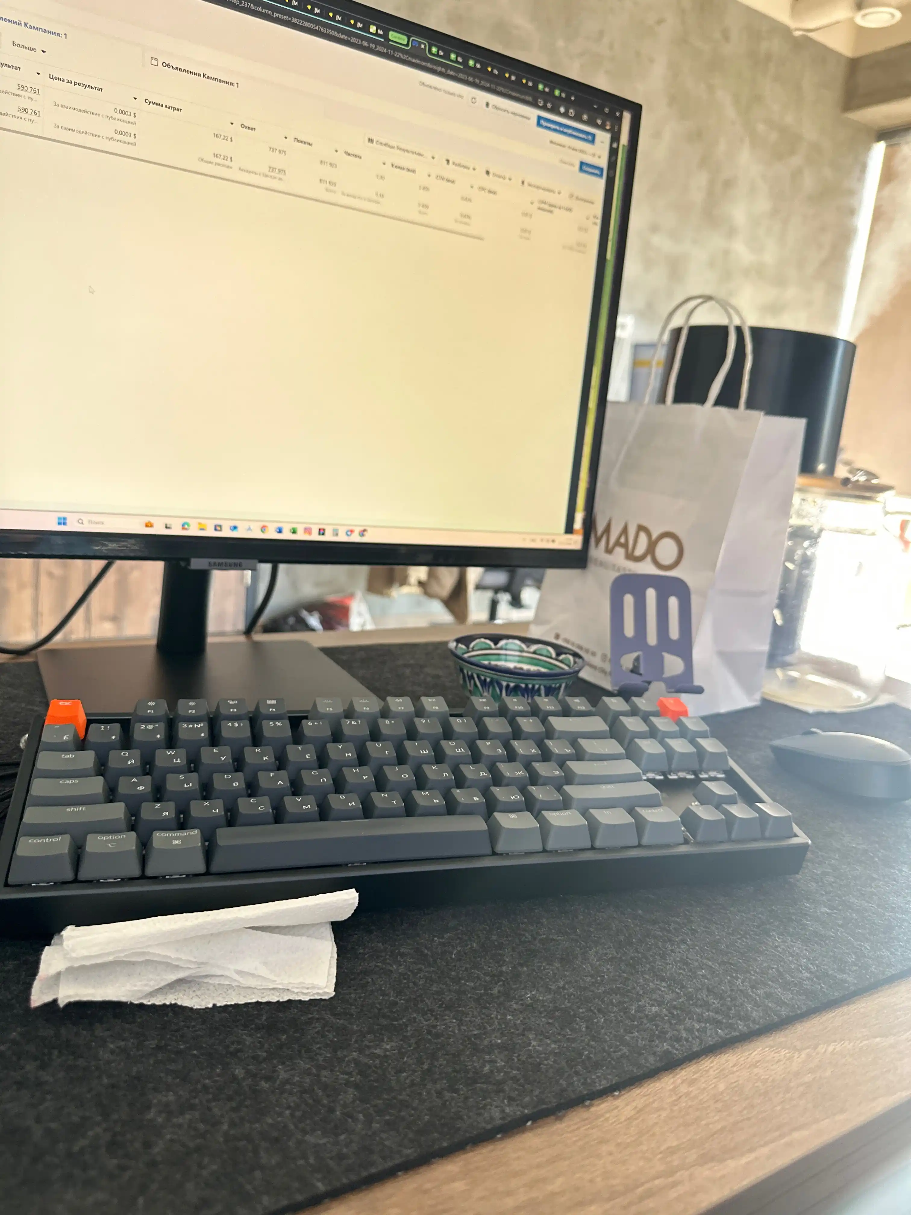 Keychron K8 RGB HotSwappable simsiz oyin mexanik klaviaturasi K8J1