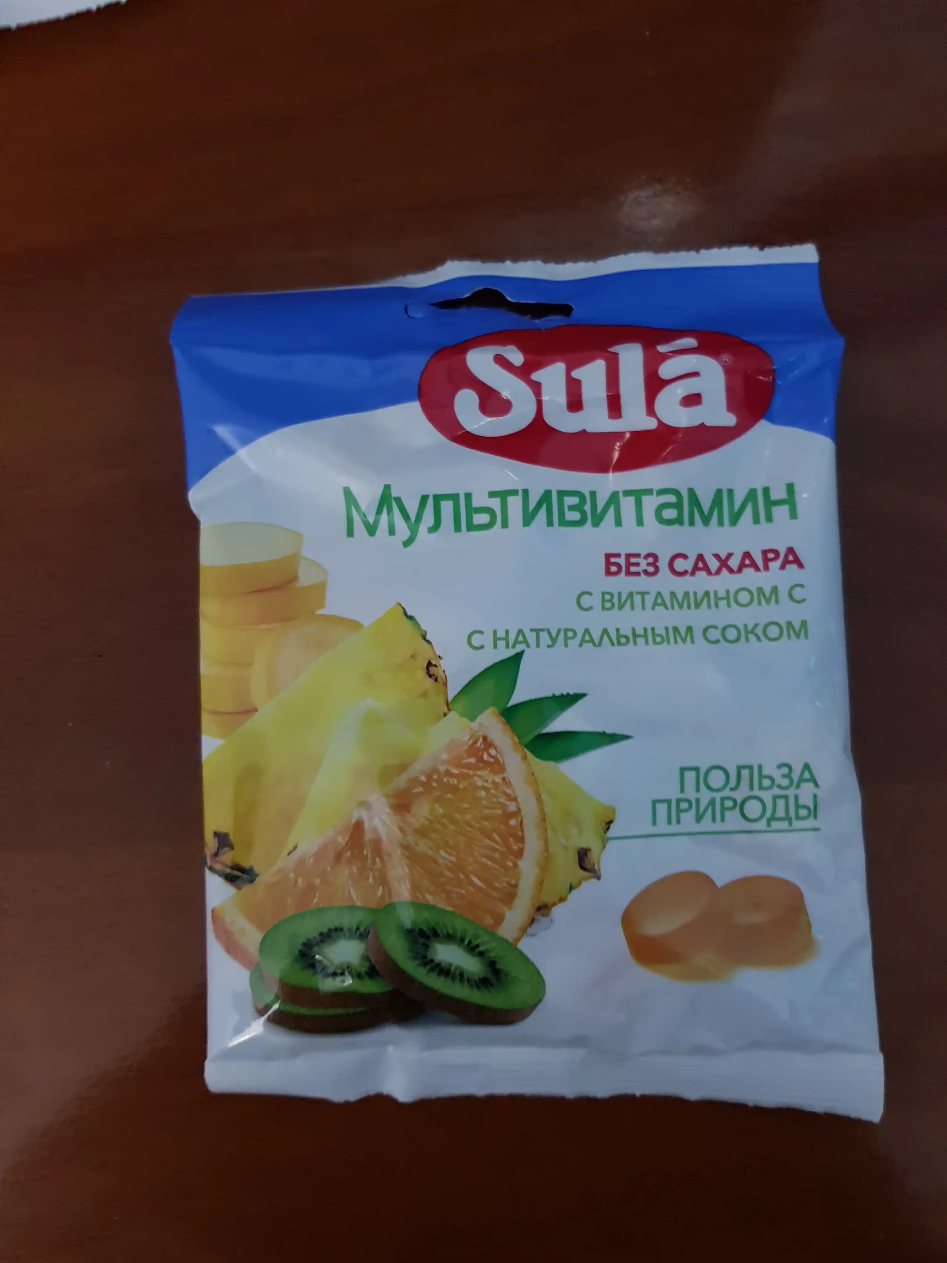 Karamel Sula shakarsiz, S vitamini bilan multivitamin, 60 g