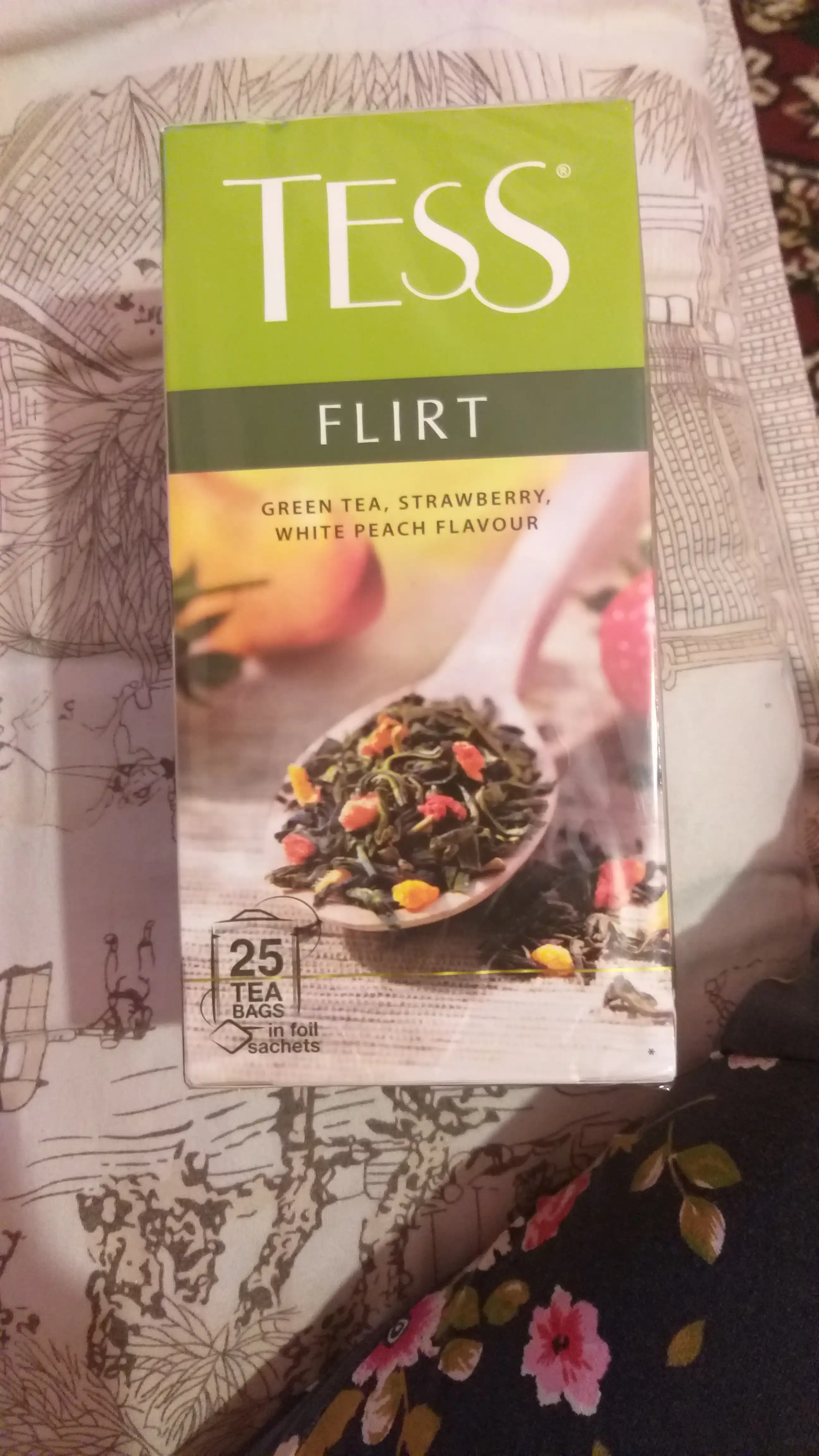 Ko'k choy Tess Flirt green, 1.5 g, 25 dona