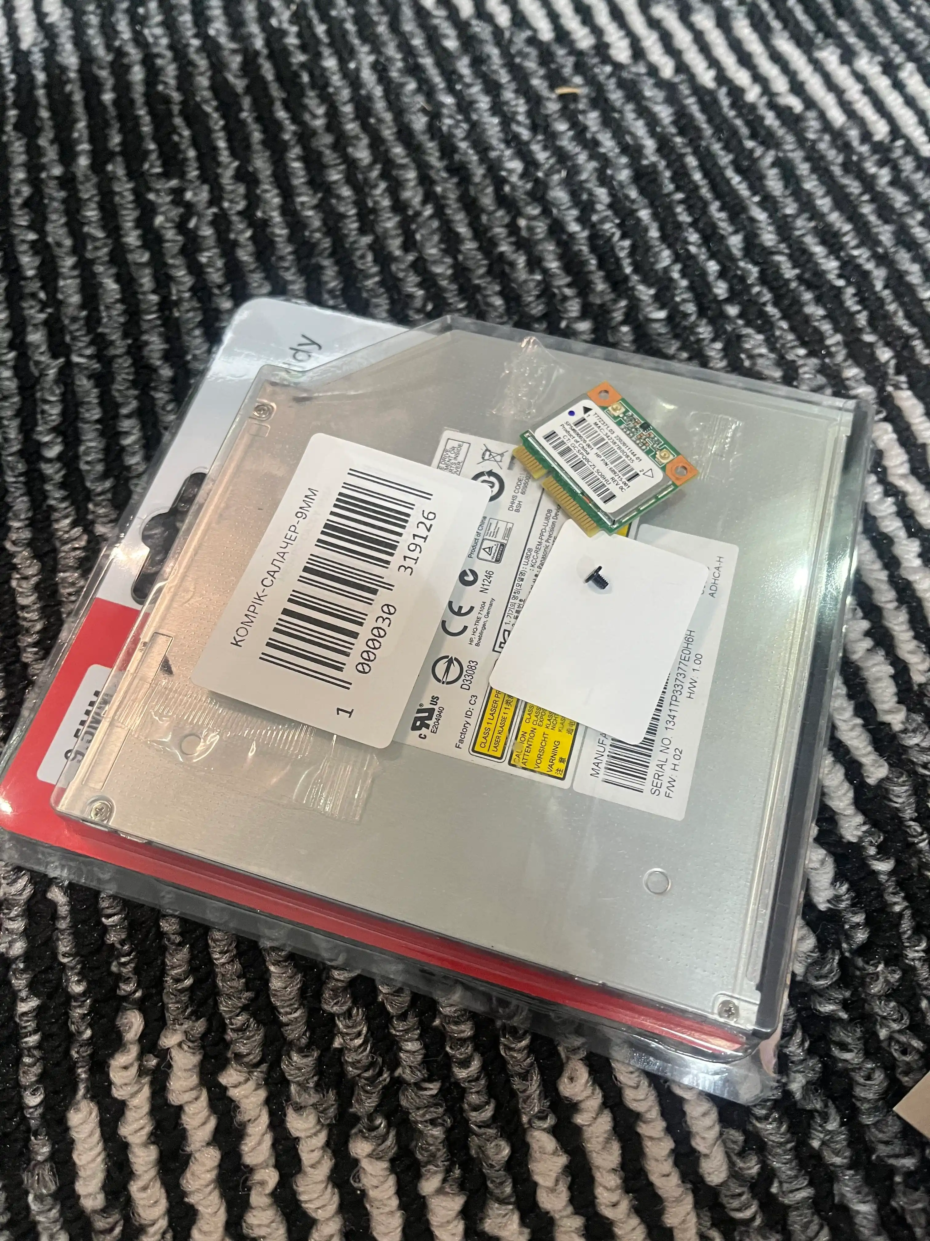 Салазки Optibay 12.7 и 9.5 мм, переходник dvd, ssd, hdd для ноутбука