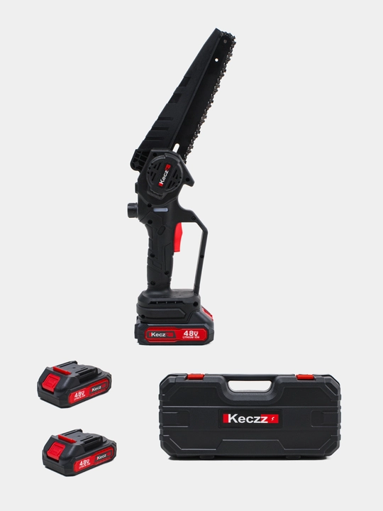 Цепная мини пила KECZZ, аккумуляторная, бесщеточный, 8 дюймов, 20 см, с кейсом