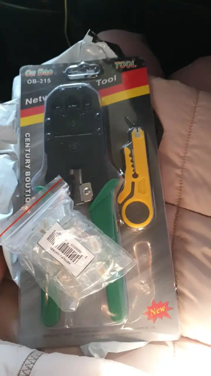 Simlar, kabellarni qisish uchun RJ-45, RJ-11, RJ-12 qisqich asboblari, krimper