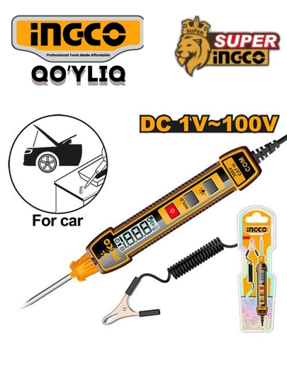 Цифровой автомобильный регулятор напряжения Ingco HSDT41001 100 В — QOYLIQ7-4101HSD-ЖЕЛТ