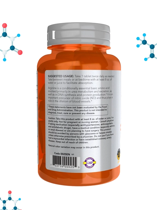 Now Foods, L-Arginin, 500 мг и 1000 мг, Халяль