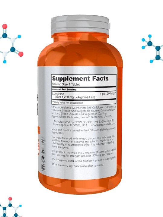 Now Foods, L-Arginin, 500 мг и 1000 мг, Халяль