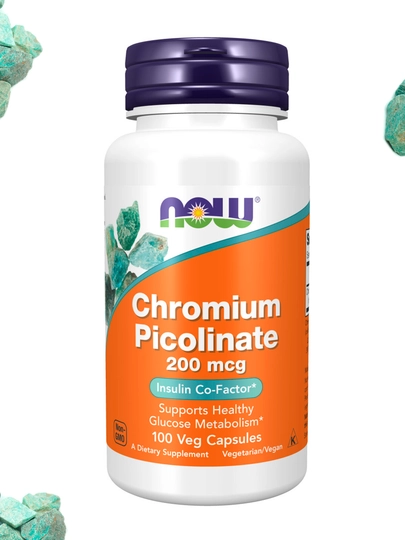 Now Foods, Хром пиколинат, 200 мкг, в капсулах, Халяль — NOWORIG-CHROM-1420