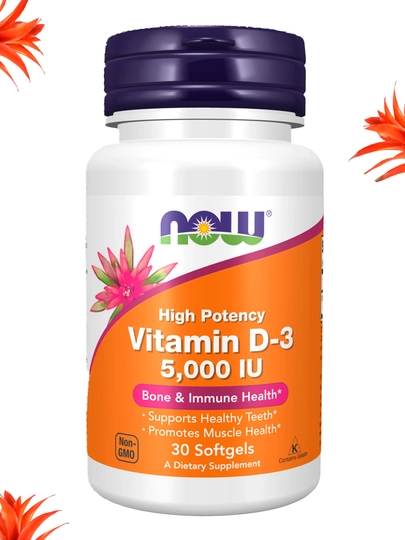 NOW Foods, Витамин D3 5000 ME, 10000 ME, мягкие капсулы, Халяль — NOWORIG-D5000-0372