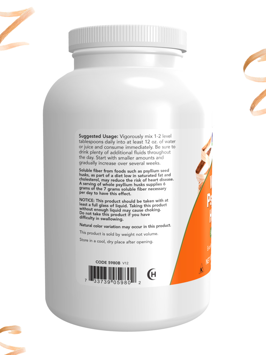 Psyllium urug'ining qobig'i Now Foods Psyllium Husk