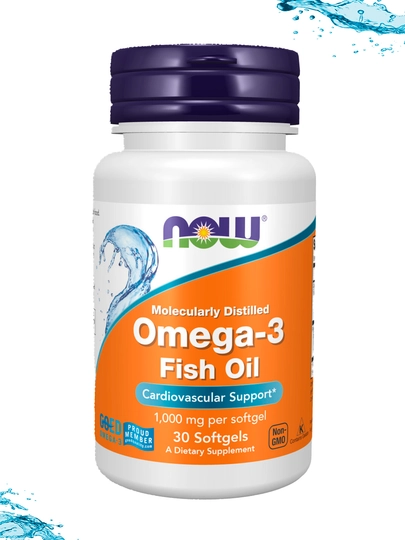Now Foods Omega-3, рыбий жир, 180 EPA / 120 DHA, халяль