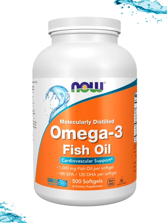 Now Foods Omega-3, рыбий жир, 180 EPA / 120 DHA, халяль