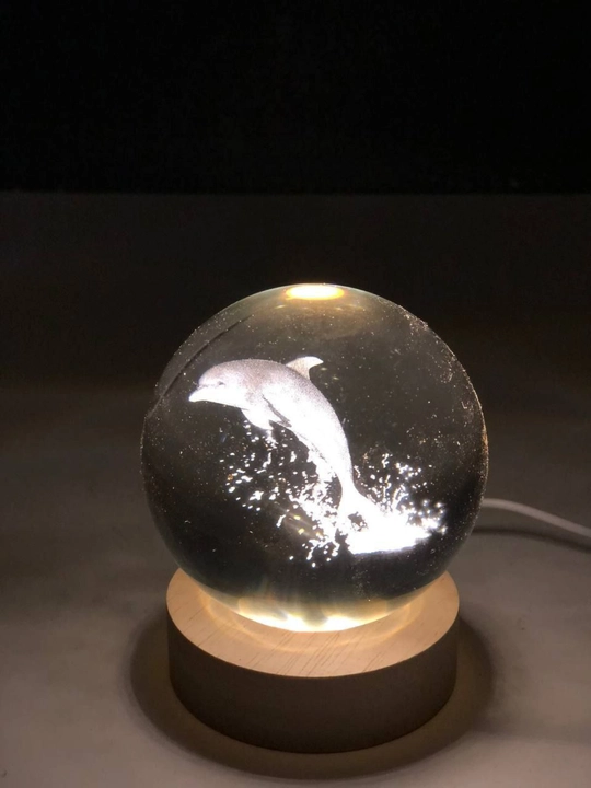 Ночник "Хрустальный шар" 3D, антистресс, настольная лампа, 8 см, светодиодная