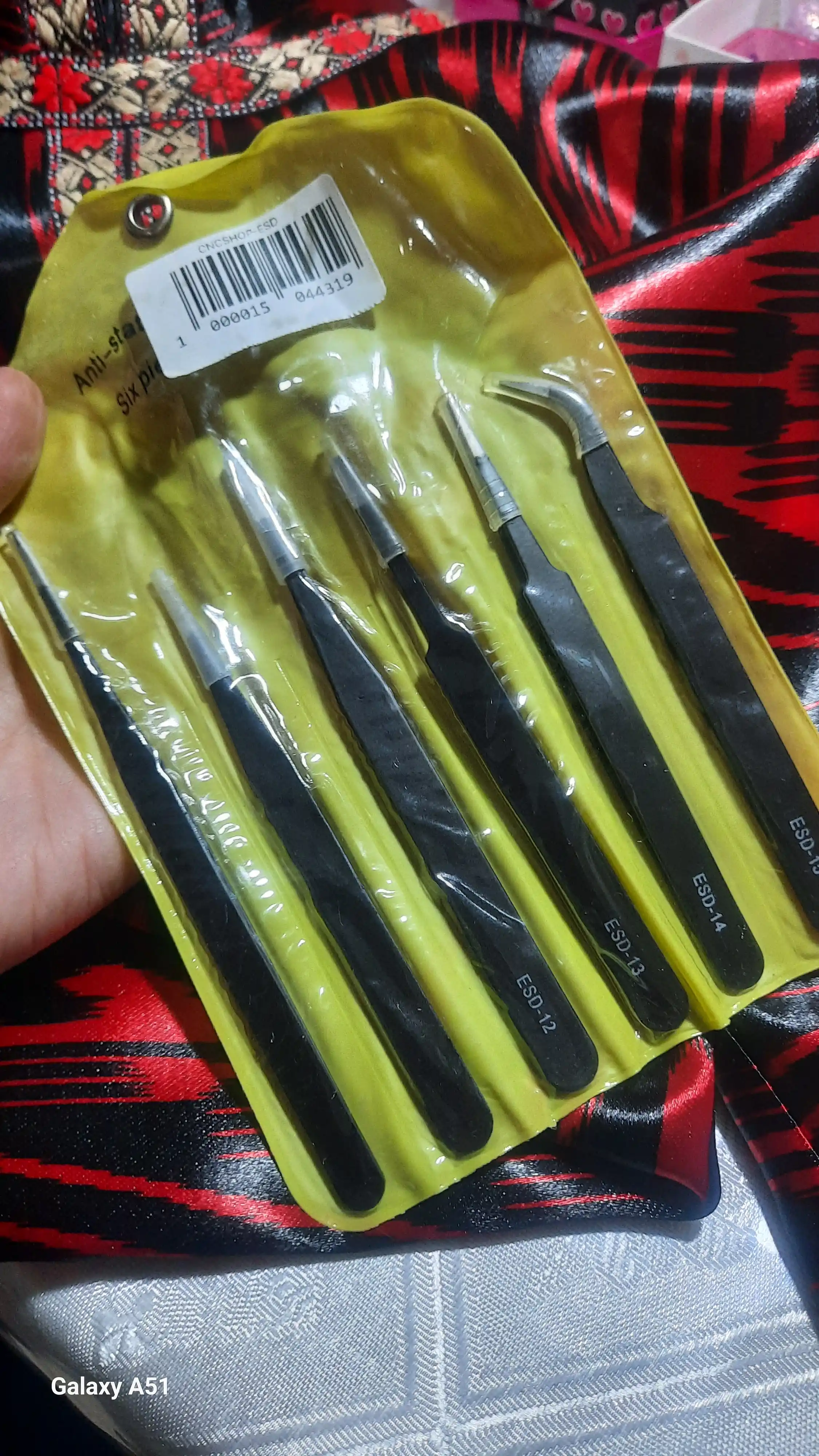 Antistatik pinsetlar to'plami - 6 dan 1 gacha