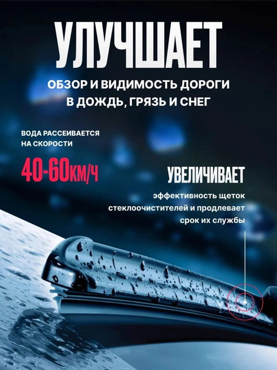 Антидождь и очиститель масляной пленки для автомобильного стекла, 300 мл, стеклоочиститель
