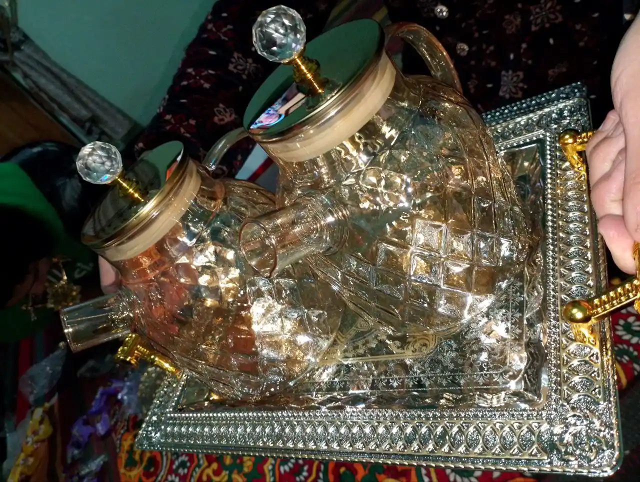 Choynak shisha choy damlanadigan metall qopqoqli, choynak, issiqqa chidamli  choynak