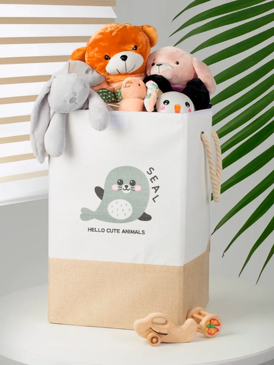 Корзина для игрушек, органайзер для одежды, для белья, большая, с крышкой, складная