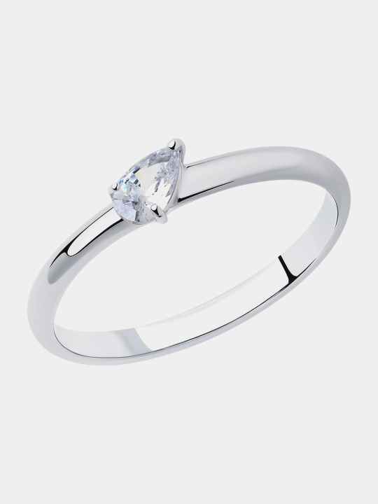 Кольцо из серебра 925 с фианитом SOKOLOV 94013508 - 
