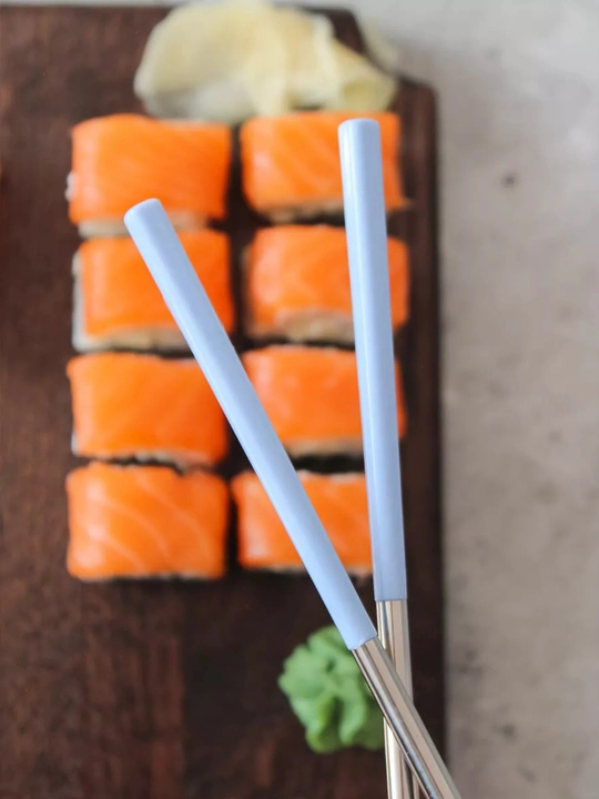 Ovqat, sushi va rollar uchun ko'p marta ishlatiladigan bambuk tayoqcha to'plam, 0 va 5 juft