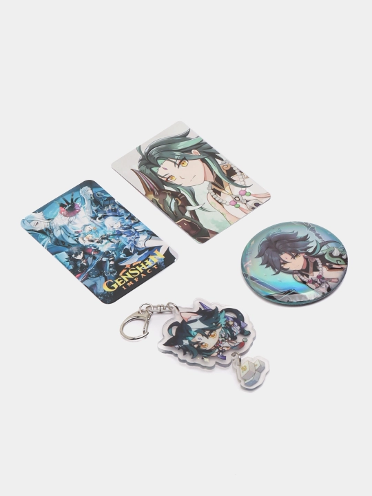 Genshin Impact Belgilar to'plami Lumine, Zhong Li, Raiden, Venti, Tartalya